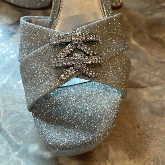 Gianni Bini  Silver Glitter Rhinestone’s Platform Heels main image 0